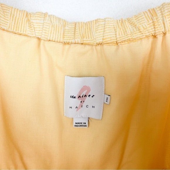 The Nines by Hatch Yellow Tiered Sleeveless Cotton Maternity Midi Dress Sz XXL - Picture 7 of 9